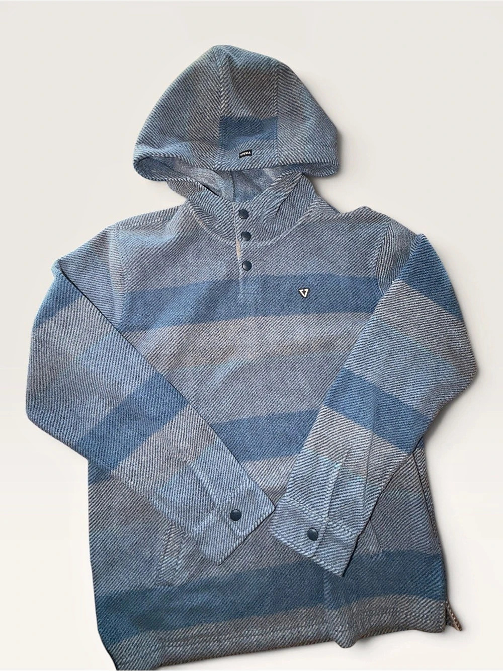 Vissla Eco-Zy Hooded Popover XL Boys Striped Hoodie Medium